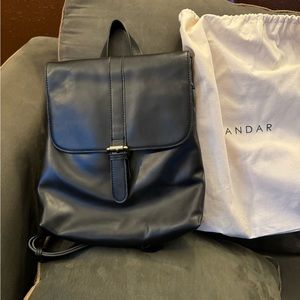 Andar The Brooklyn Leather Black Backpack Brass Purse